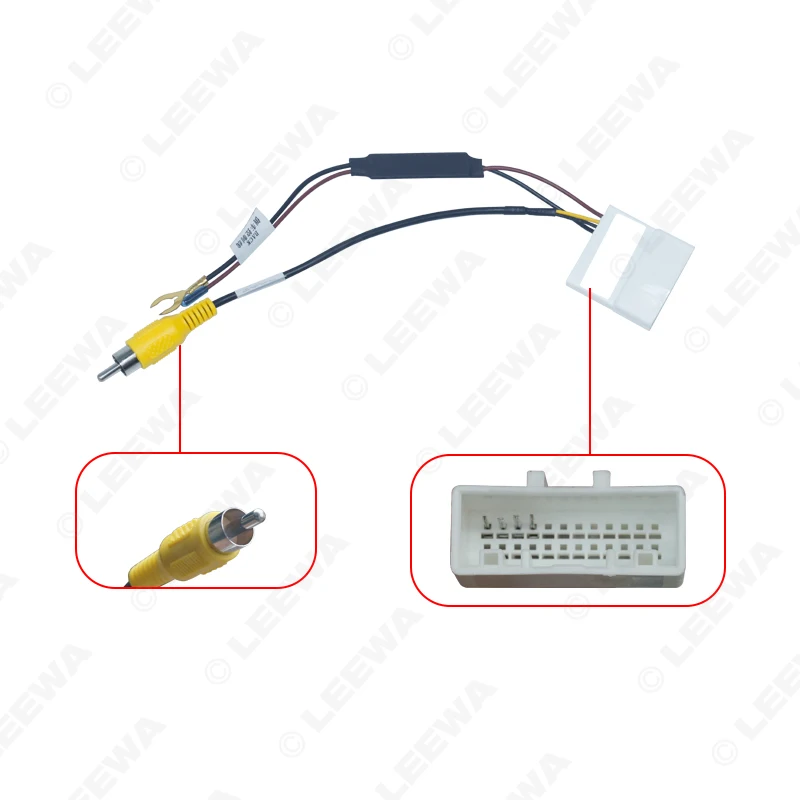 LEEWA 자동차 오디오 라디오 주차 후방 카메라 비디오 플러그 컨버터 케이블, 기아 주차 리버스 와이어 어댑터 # CA7335, 1 개