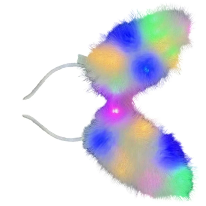 섹시한 머리 후프 빛나는 토끼 귀 의상 가장 무도회 댄스 파티 라이트 업 장난감