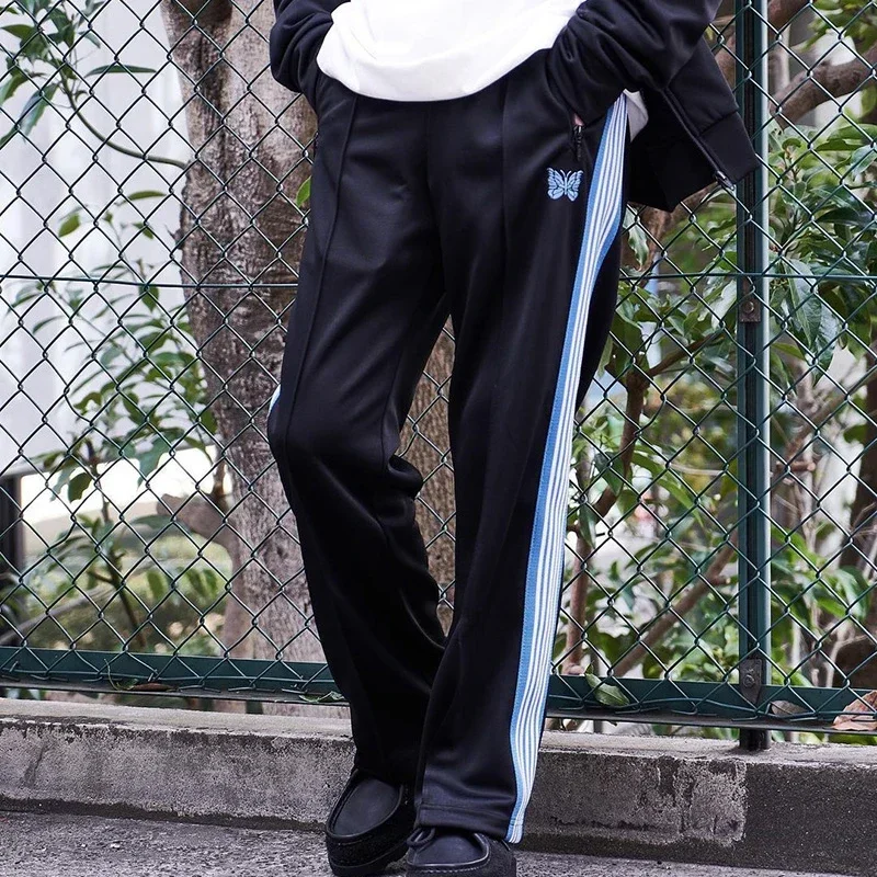 Chaopai New Pants Both Sides Blue White Stripe Trousers Classic Men Woman 1:1 Embroidery Casual Sweatpants