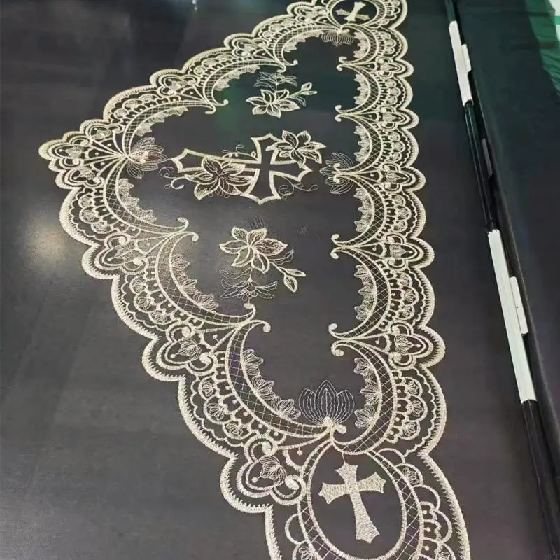 Elegant Lace Scarf Comfortable Head Cover Strong Polyester Material For Spiritual Moment Or Travel