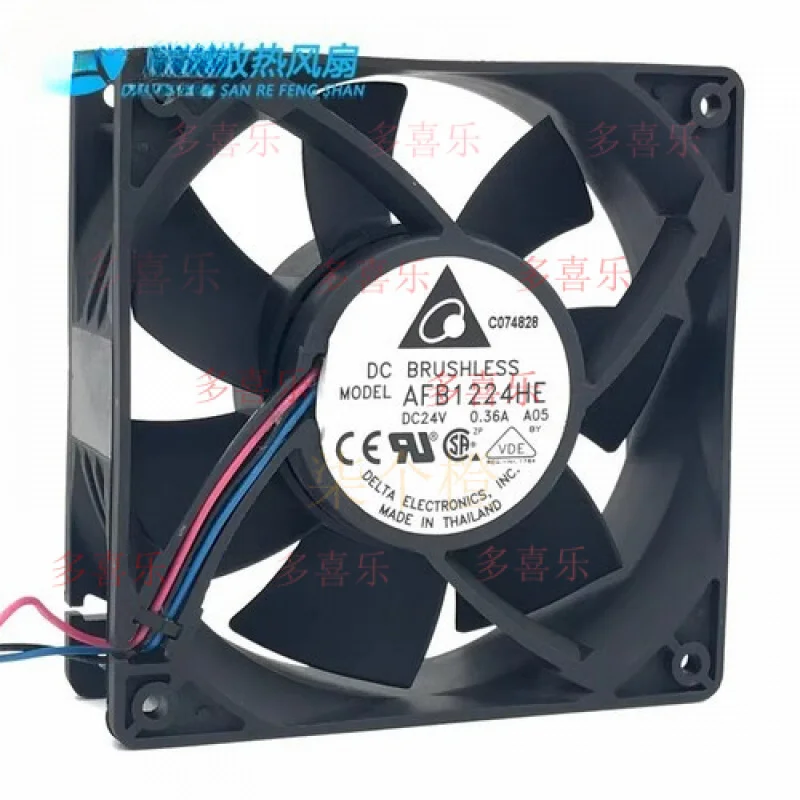 ZMZM    for Delta AFB1224HE 12038 DC24V 0.36A 12CM 3-Wire Inverter Cooling Fan