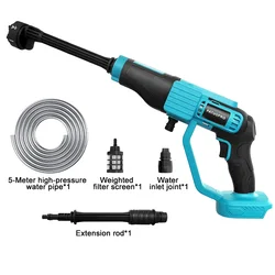 Cordless High Pressure Washer Electric Adjustable Spray Water Gun Cleaner Handheld Washer Gun For Makita 18V Battery(No Battery)