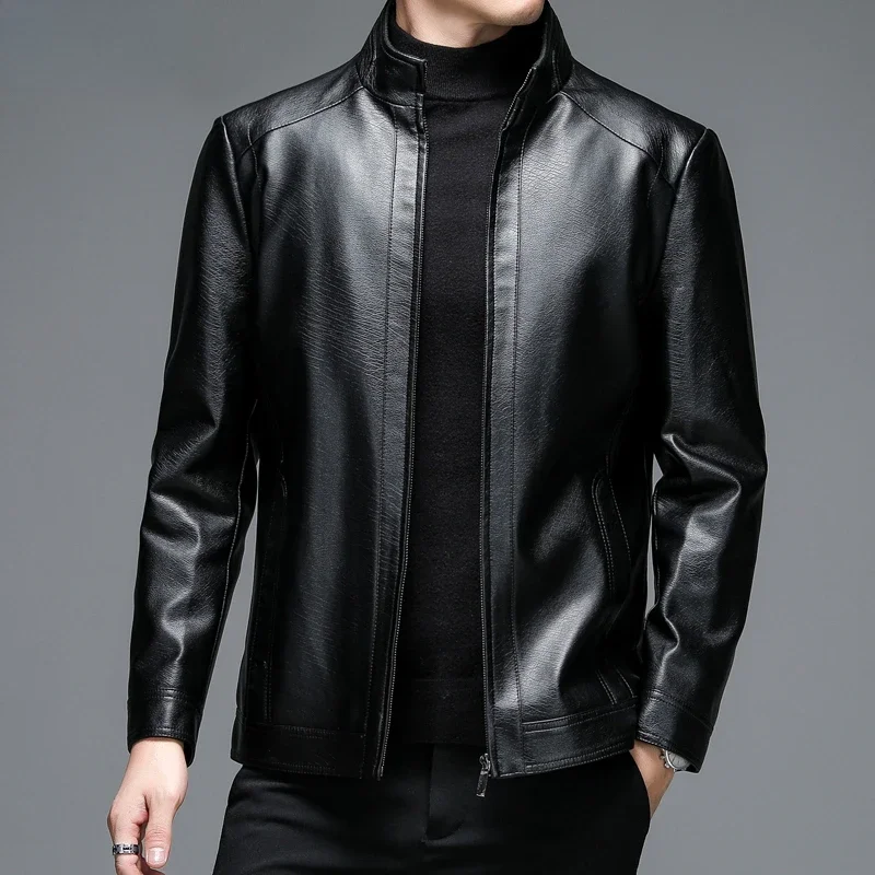 Genuine Leather Jacket Men Clothing Spring Goatskin Jackets for Man Business Casual Thin Coats Jaqueta Masculina Couro Legitimo