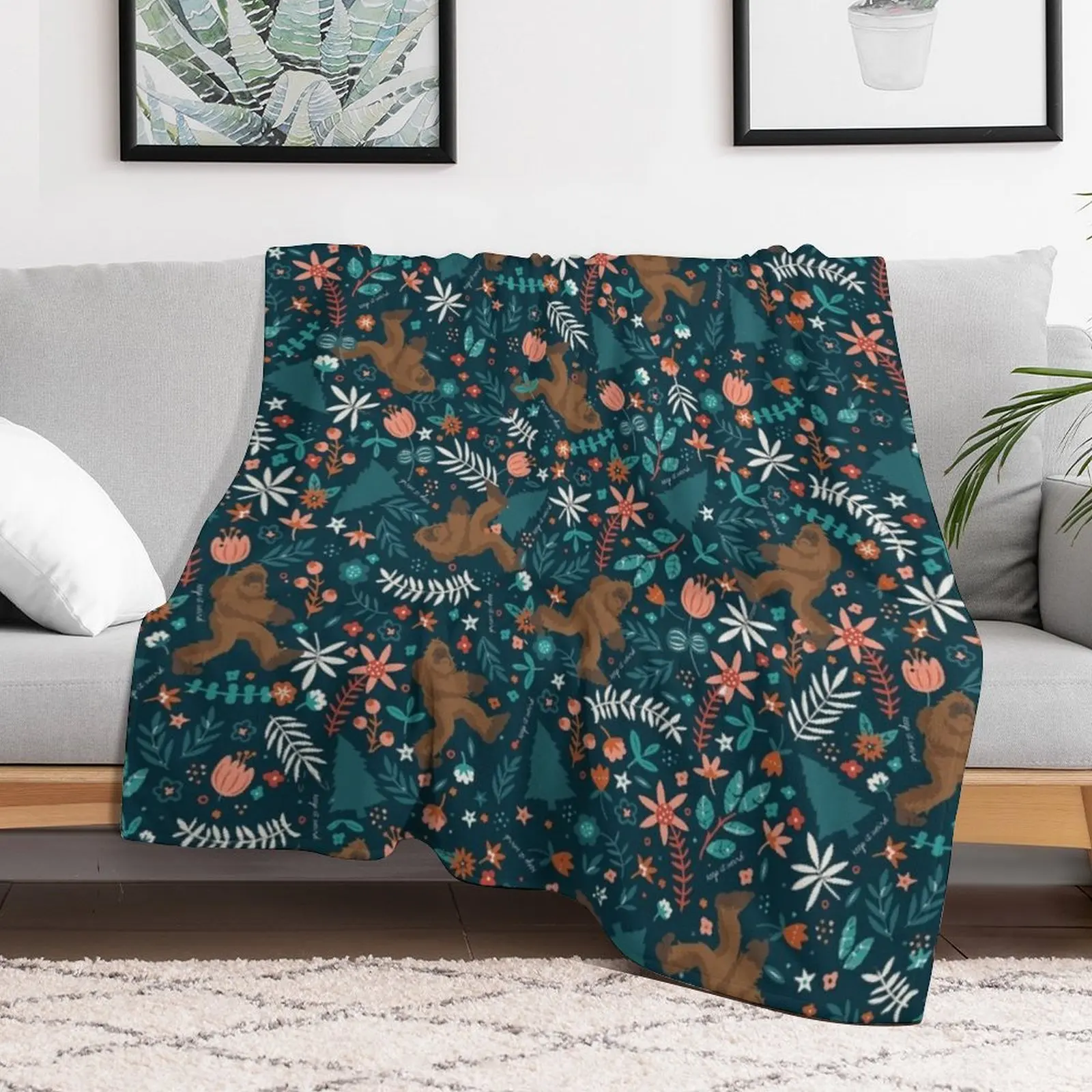 Bigfoot Keep it Weird Throw Blanket Fashion Sofas Stuffeds Blankets