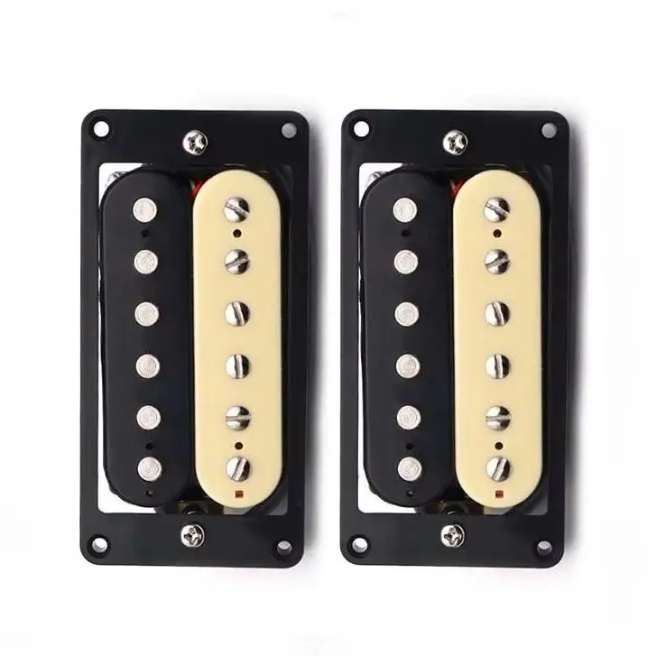 Guitar Pickup Zebra Faced Humbucker Double Coil Electric Guitar Pickups 50/52mm with installing Frame Guitar Parts