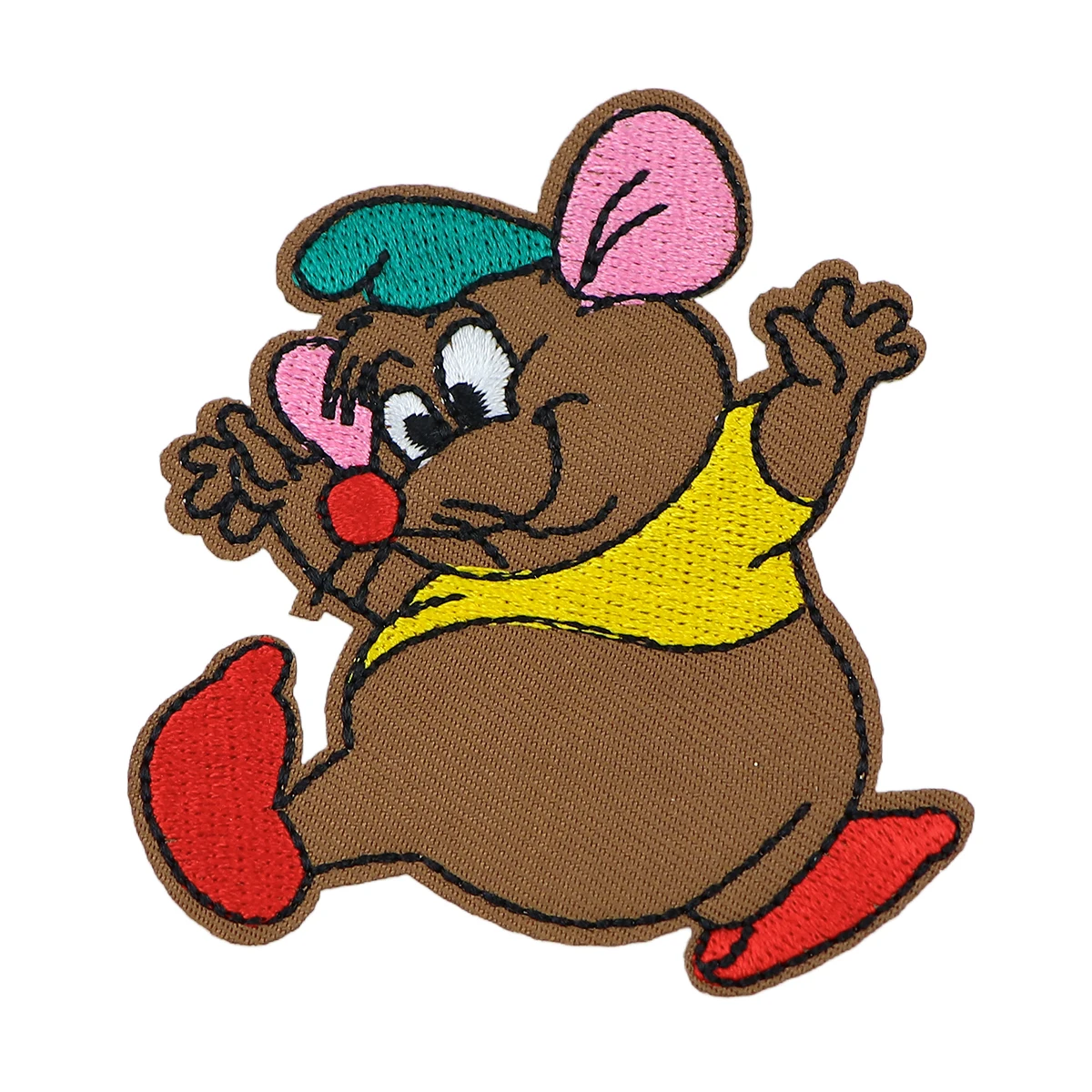 Cartoon Mouse Patches For Clothing Cute Animal Patches Appliques Iron on Badges Clothes Stickers DIY Sewing Embroideriy Stripes