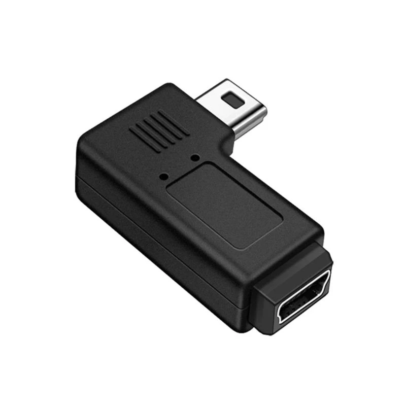 

J0MB 90 Degree Mini USB Connectors Male to Female Adapter for Mobile Devices and Surveillances Cameras