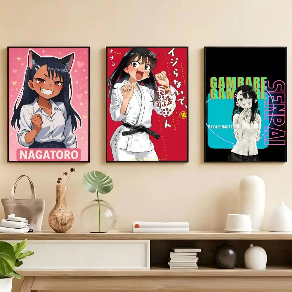 A-Don't Toy With Me, Miss N-Nagatoro Poster Poster HD Self Adhesive Waterproof Wall Art Ideal For Home Office Dorm Bedroom Great