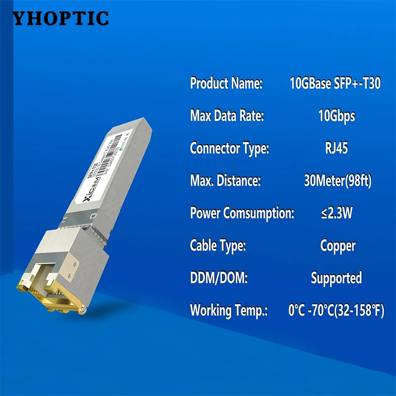 Imagem -06 - Sfp Mais para Rj45 30m Módulo Óptico Auto-adaptador Compatível com Cisco Mikrotik Switch Ethernet 10g