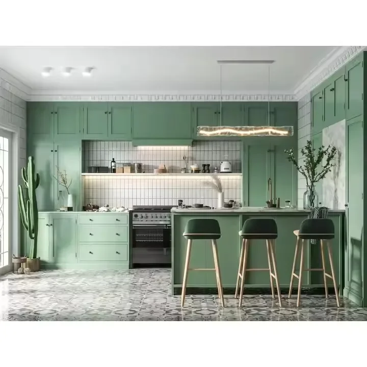 %j&Factory Custom Modern Large Capacity Wooden Freestanding Food Cabinet With Adjustable Shelves Kitchen Cabinet