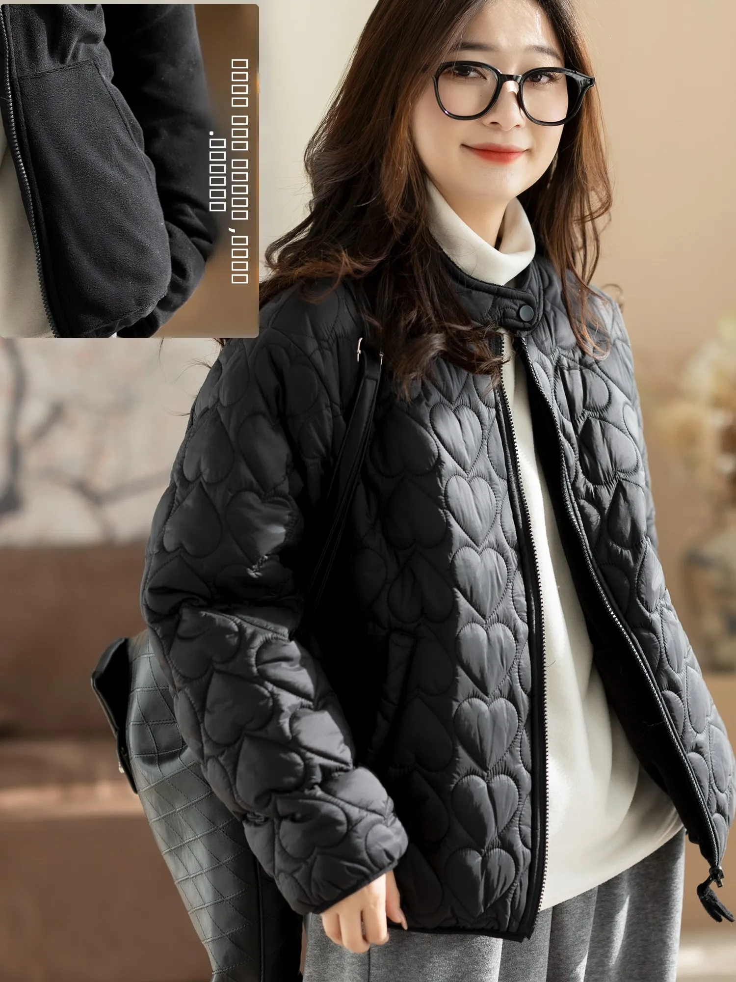 

Kyu Women's Fce Lined Thiened Casual Double Sided Wear Retro Color ular Winter Coat Simple Sle Long Sve...