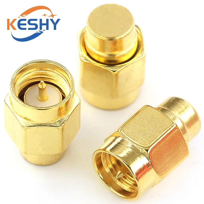 Aksesori Konektor Tutup Berlapis Emas Beban Dummy Penghentian Koaksial RF Jantan SMA 2W 6GHz 50 Ohm