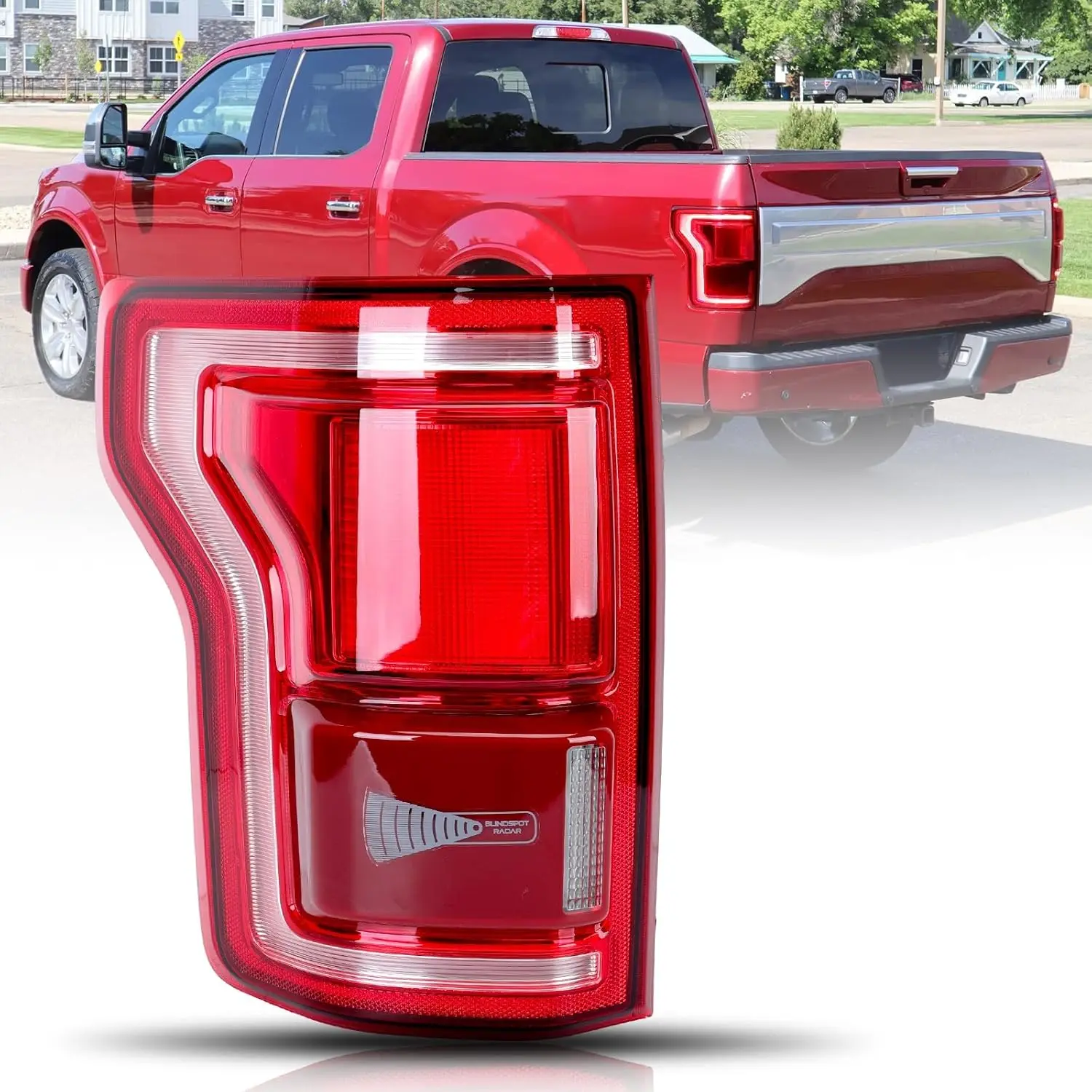 LED Tail Light Assembly for Ford F150 2015-2017 Left Driver Side HL3Z13405D (Module NOT Included)