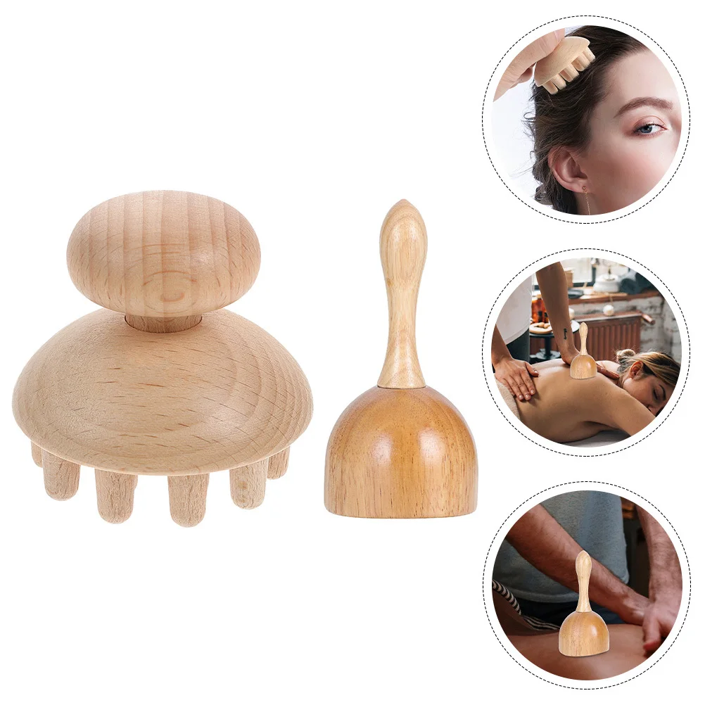 

1Set Wooden Drainage Massager Cup Ergonomic Design Household Therapy Massage Tool Multi-Function Comb Massager Relaxation Pain