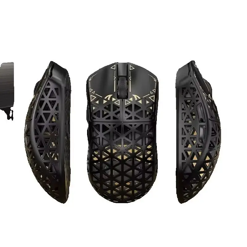 Ultra Paw3950 Lightweight Carbon Fiber Attack Shark R5 Hollow Wireless Mouse Game Gaming Mouse 8K Polling DPI Tri-Mode Esports