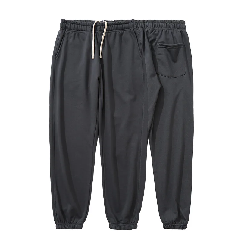 2023 New Casual Wool Circle Plus Pile Straight Loose Casual Solid Color Closing Leg Bunching Tracksuit Pants Men Pants  Pants