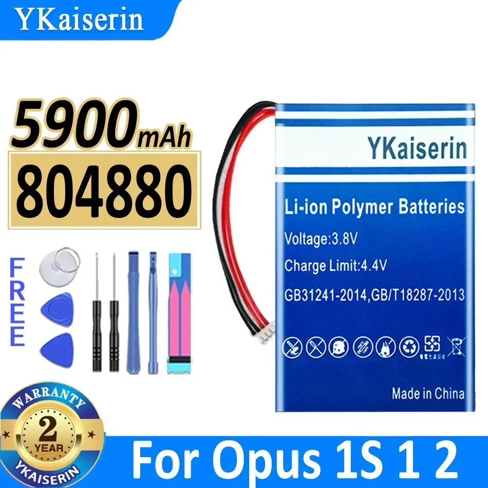 YKaiserin 5900mAh Replacement Battery 804880 For Opus 1S 1 2 for Opus2 Bateria