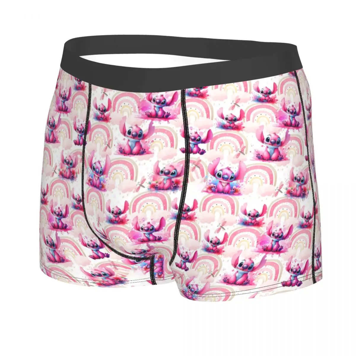 Custom Stitch Desenhos animados Boxers, Shorts de Roupa Interior Masculina, Cuecas Cool, Cuecas