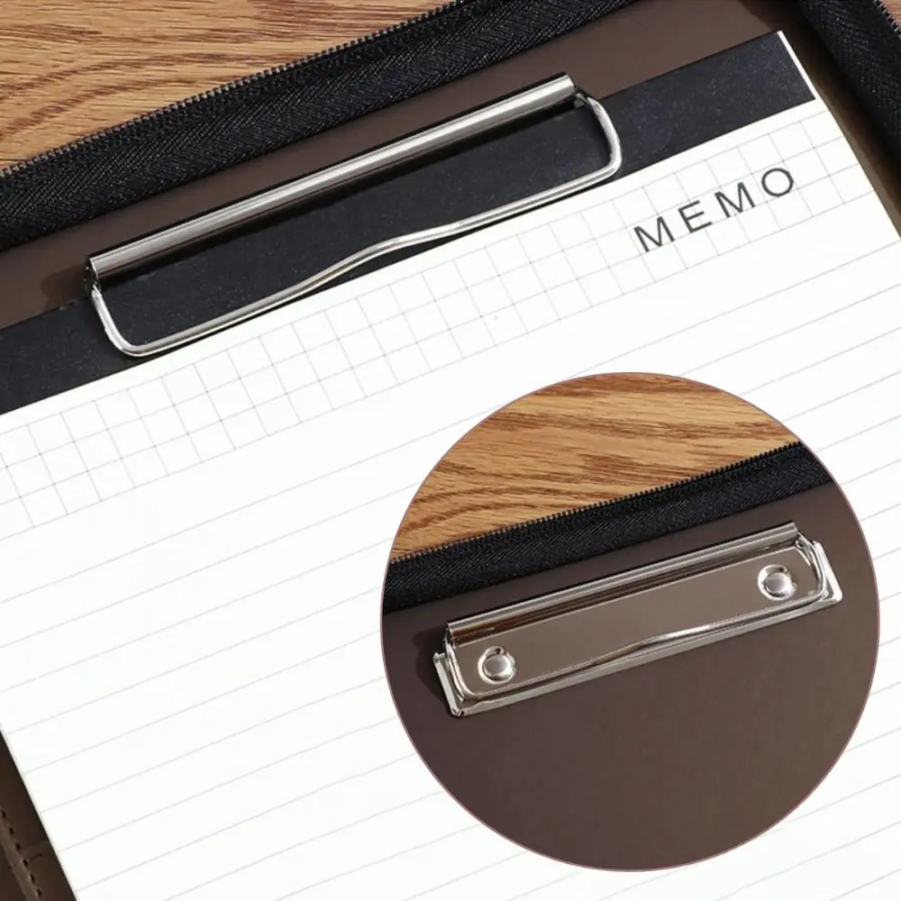 بو الجلود A4 مجلد ملفات سستة إغلاق حامل البطاقة A4 سستة حقيبة مع قلم حاسبة إدراج اجتماع مذكرة كتاب المدرسة #3