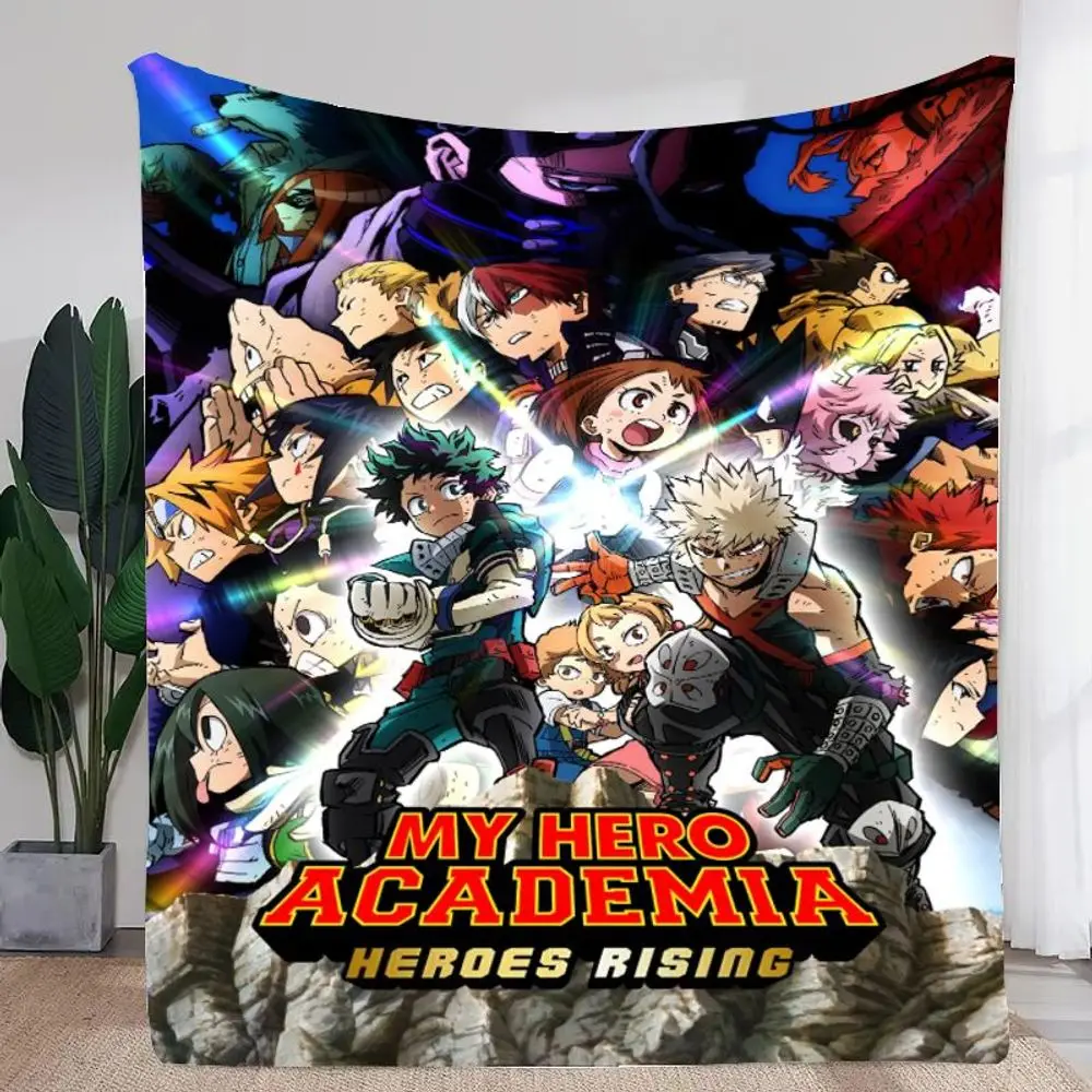 My Hero Academia: Heroes Rising Fleece Blanket - رمي ناعم ومريح لعشاق الرسوم المتحركة، يتميز بإيزوكو ميدوريا وكاتسوكي باكو