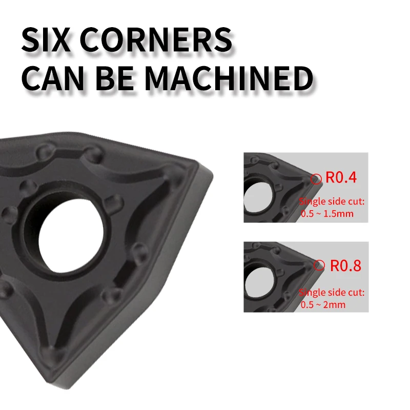 Imagem -04 - Lâmina Wnmg para Aço Wnmg08 ma gf pr hq pm Yz6030 Yz5010 Yz5028 Carboneto de Inserção para Mwlnr Torneamento Externo Ferramenta Cortador Torno Cnc