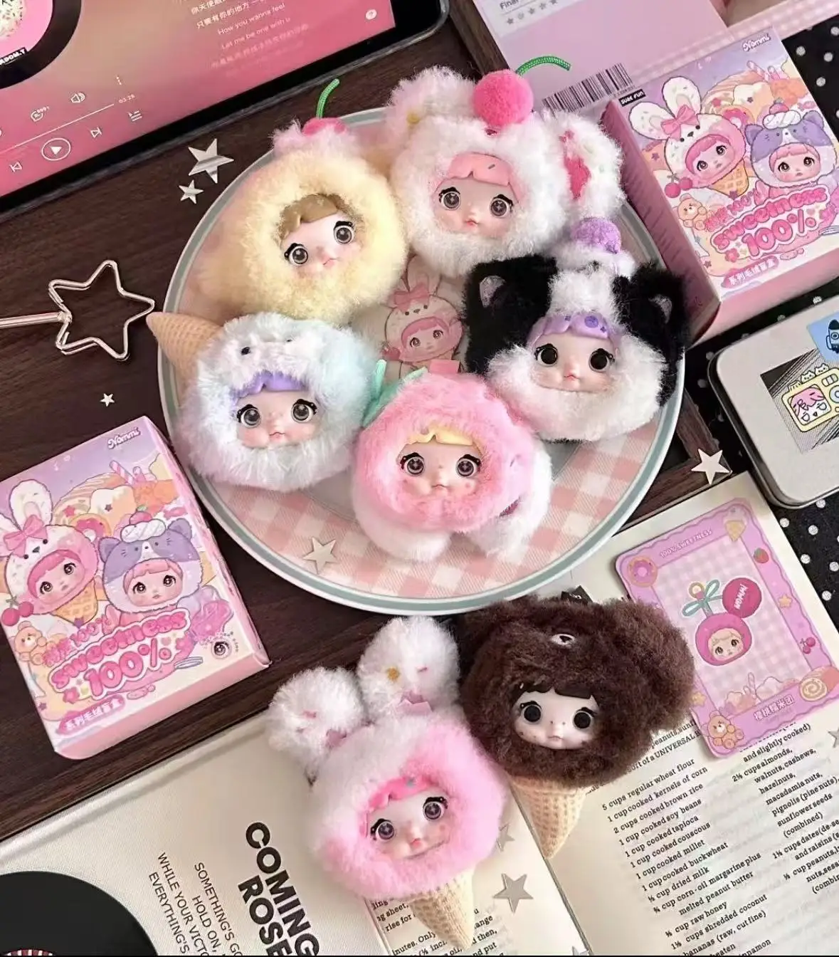 Amor de arroz glutinoso Nommi genuino/conejo de corazón dulce/previsión meteorológica/dulce 100%/caja de regalo ciega del mundo diferente