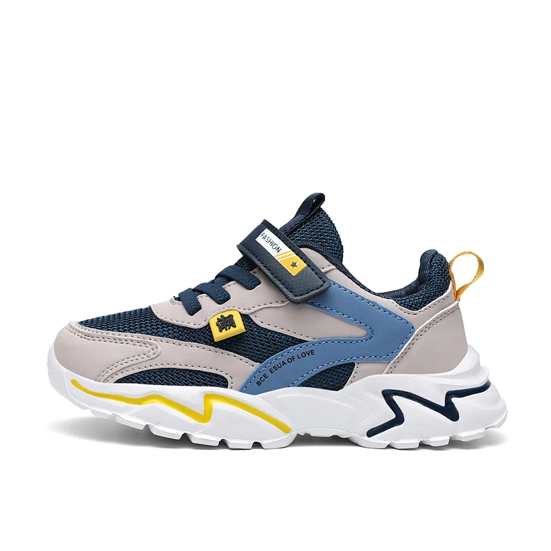 Kinder Turnschuhe Sportschuhe für Jungen Mode Leder Kinder Atmungsaktive Mesh Komfort Schuhe Casual Walking Outdoor Laufschuhe – Detail 11