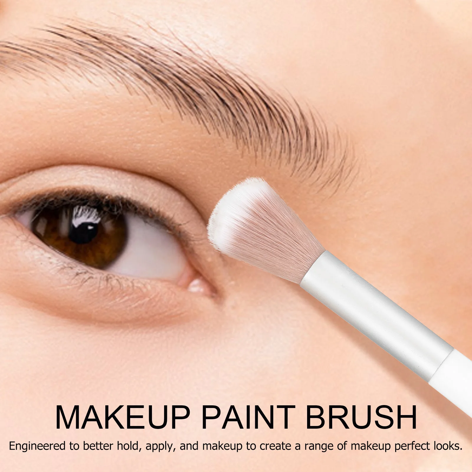 2 個のハイライターブラシ両端アイシャドウメイクブラシプレミアムプラスチックウールソフトアイブラシ女性用