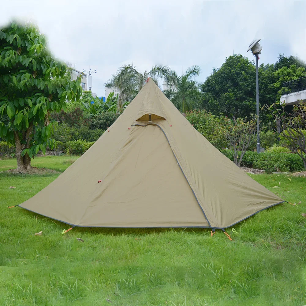 Imagem -03 - Barraca Ultraleve da Pirâmide com Furo da Chaminé Teepee Impermeável para o Acampamento Exterior Caminhadas Mochila 34 Pessoa