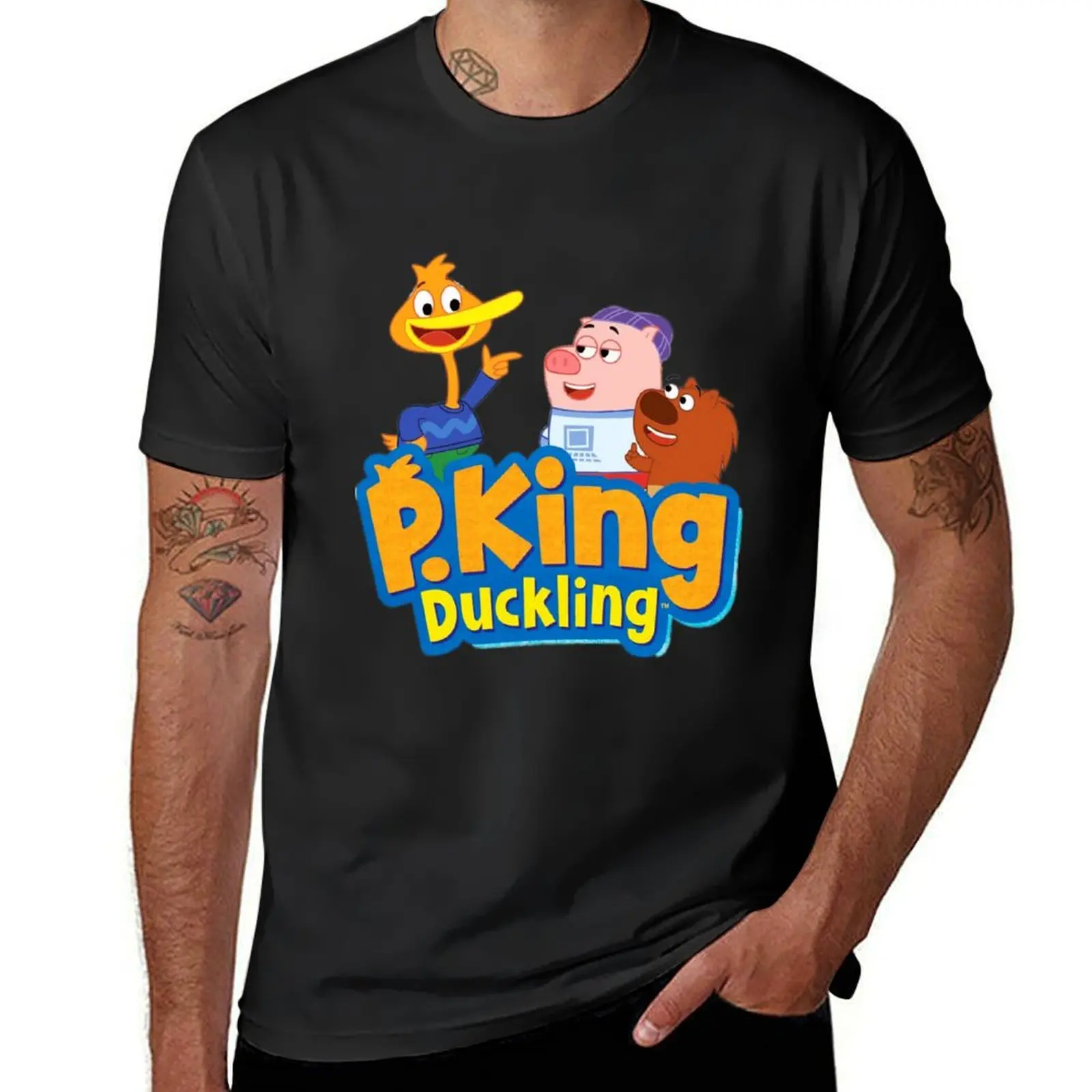 P. King Duckling T-Shirt sweat plain mens white t shirts