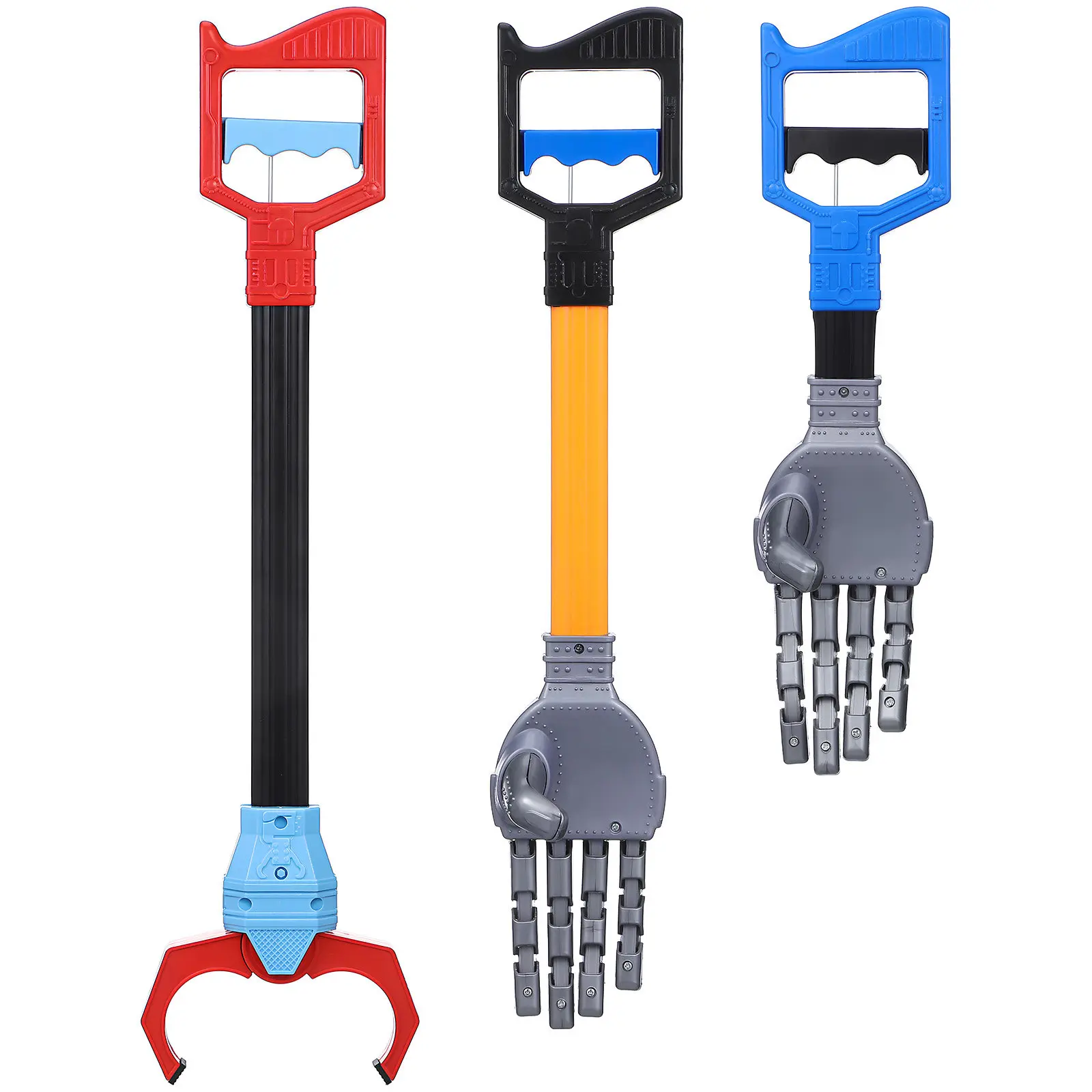 

3Pcs Robot Hand Grabber Mechanical Set Interactive Play Fun Pick Up Tool Creative Grabbing Reacher Early Learning Robot Arm