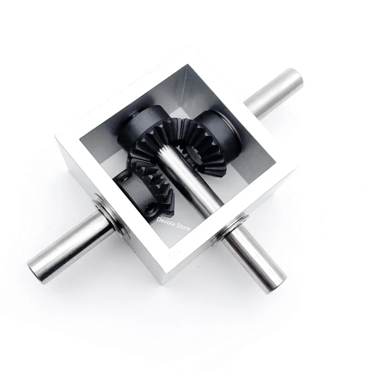 1:1 Angle Device 90° Right Angle Bevel Gear Gearbox 10MM Shaft 1.25M 20T Corner Detector Small Reversing Parts