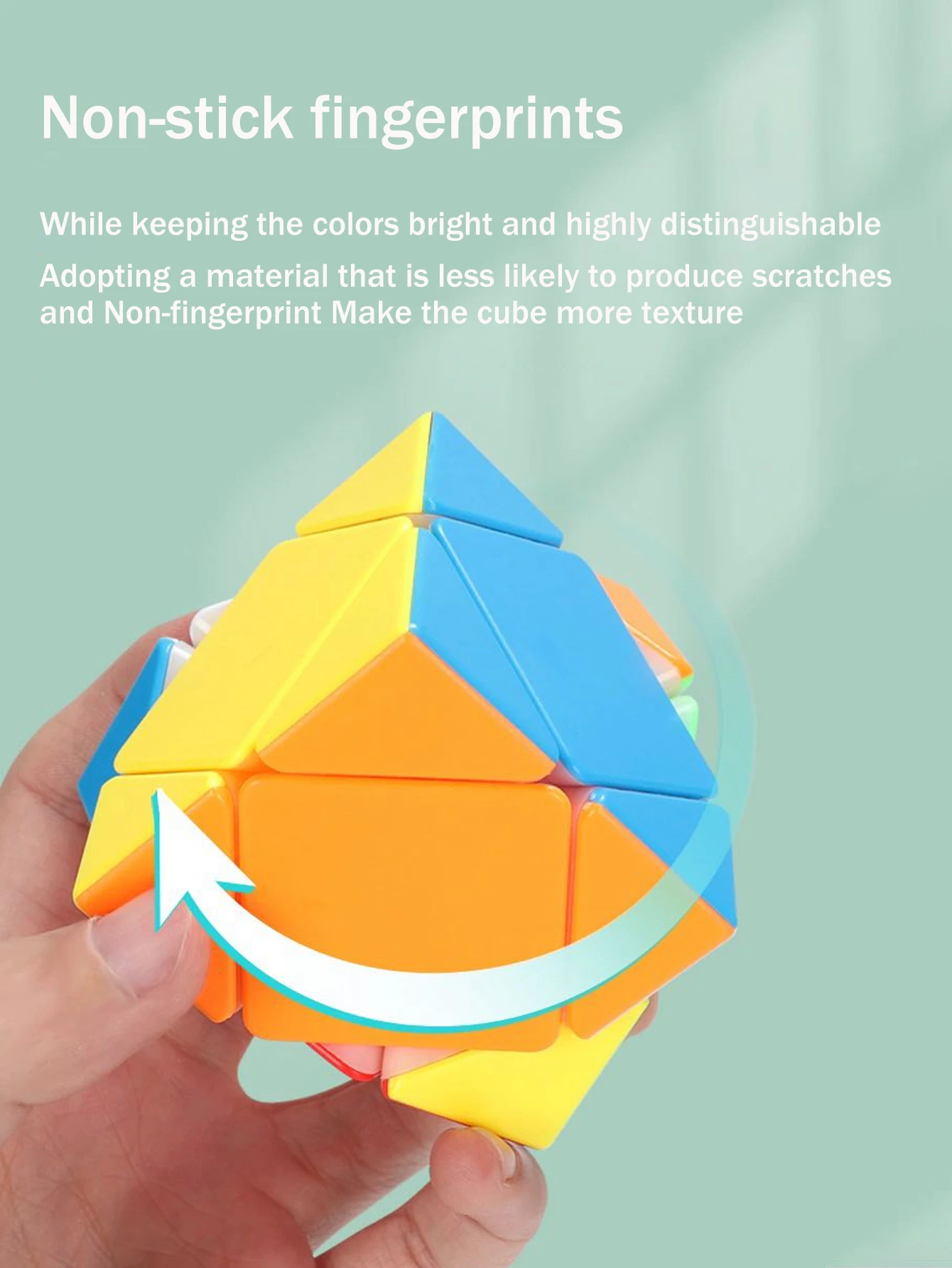 SENGSO Skewb Cube de vitesse sans autocollant Skewb noir/blanc autocollant Cube magique Puzzle Collection jouets pour enfants adolescents cadeau de pâques