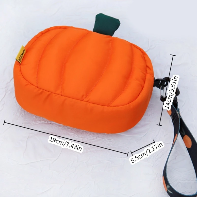 Stylish Halloween Pumpkin Purse Mini Funny Pumpkin Shoulder Bag for Women Girls
