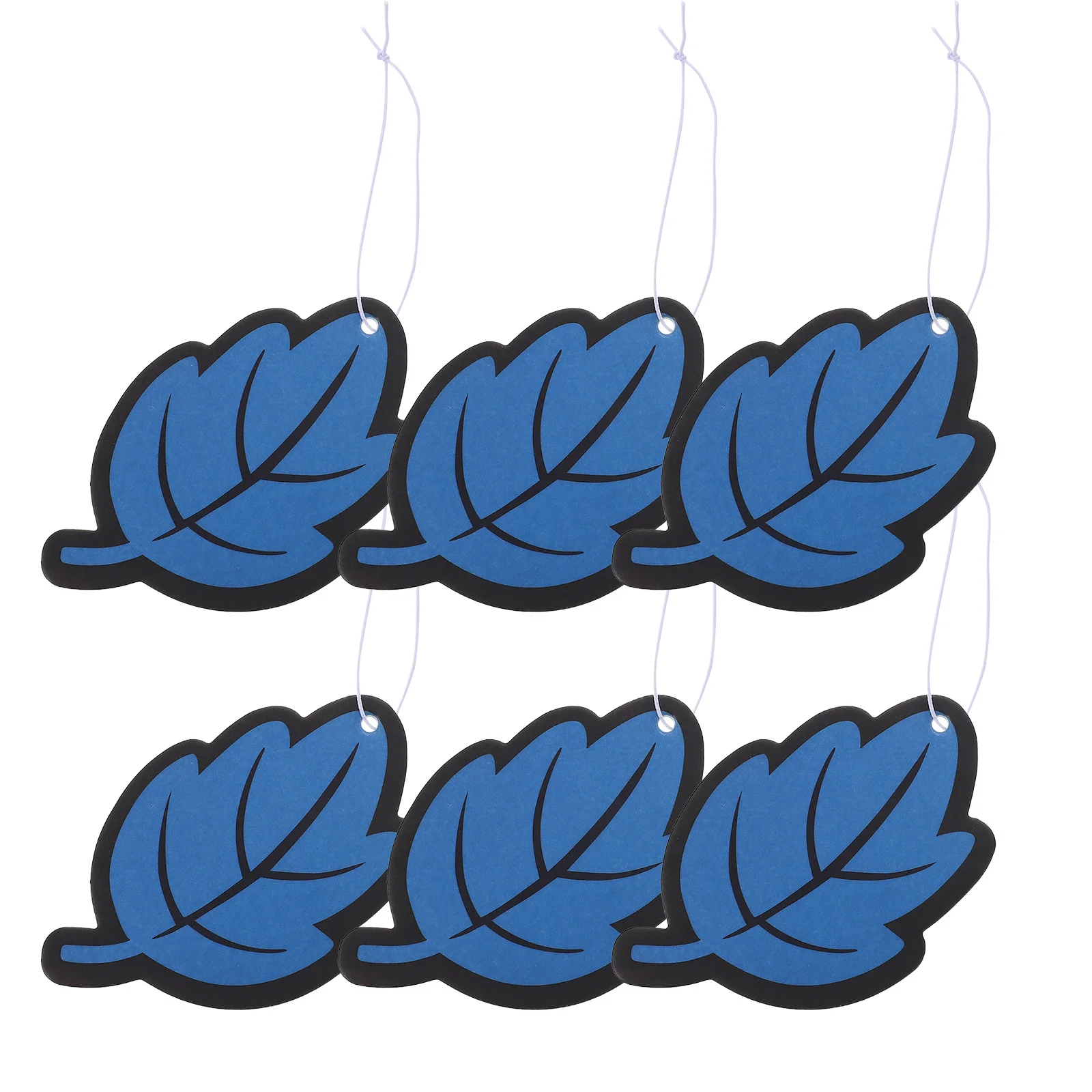 

6pcs Car Air Freshener Leaf Shape Paper Hanging Air Freshener For Auto Interior Long Lasting Natural Scent Car Interior