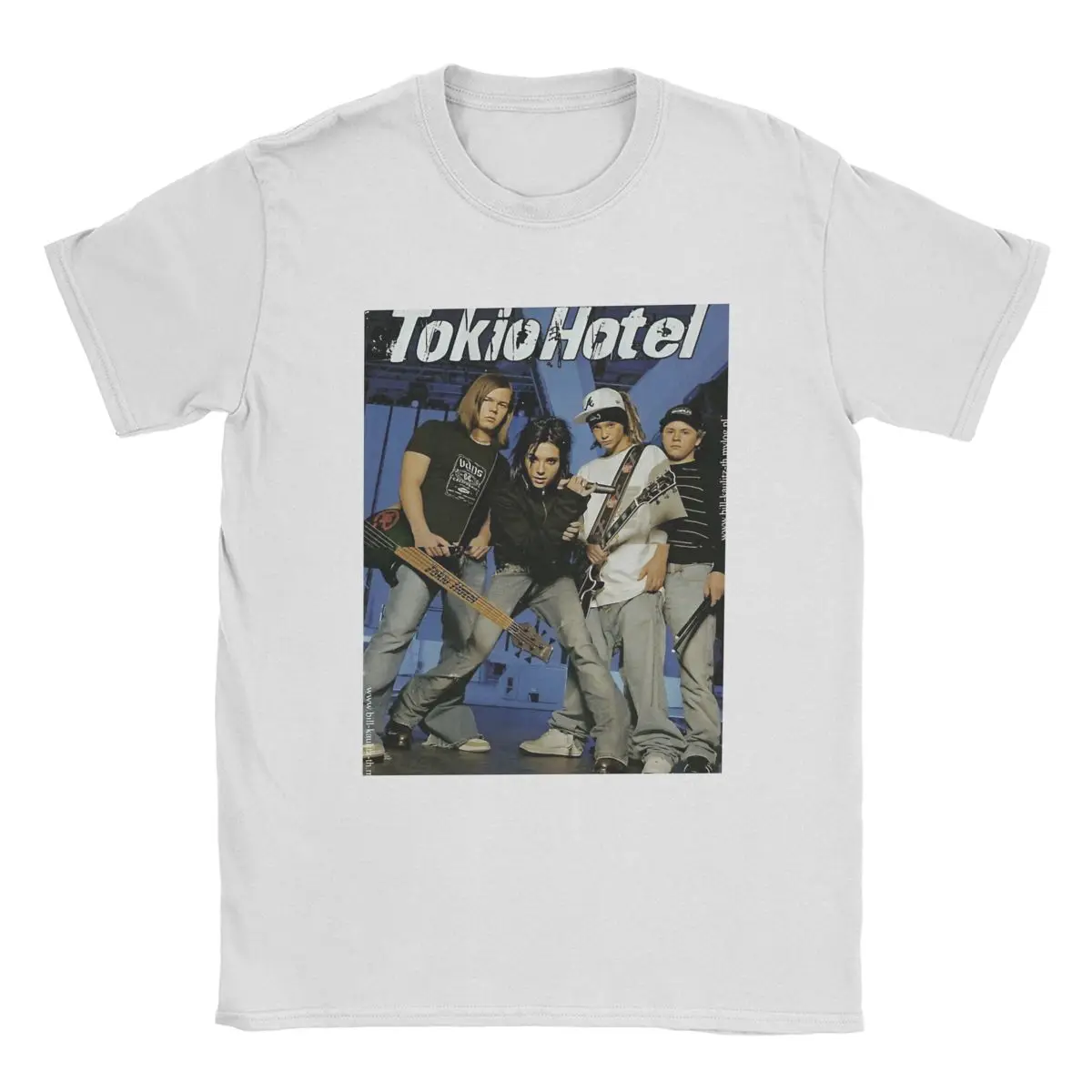 Men's T-Shirts Tokio Hotel Bill Kaulitz Vintage Awesome Pure Cotton Tees Short Sleeve T Shirts Round Neck Tops Printing