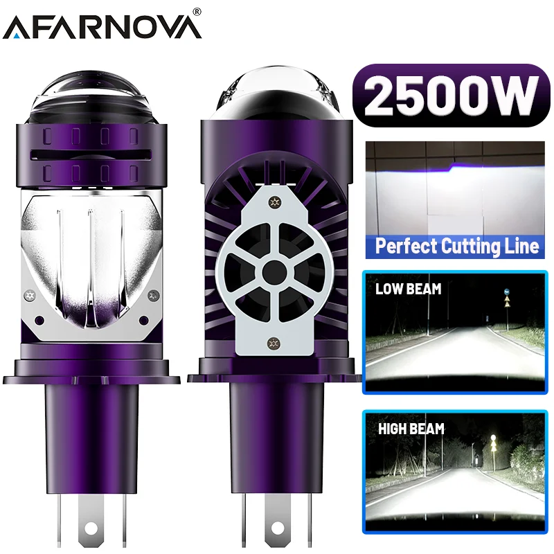 

Projector H4 Lens LED Car Headlight Bulbs 4000000LM 2500W CANBUS Turbo Car Motorcycle Dual Projector Lens Bulb 12V 24V Auto Lamp