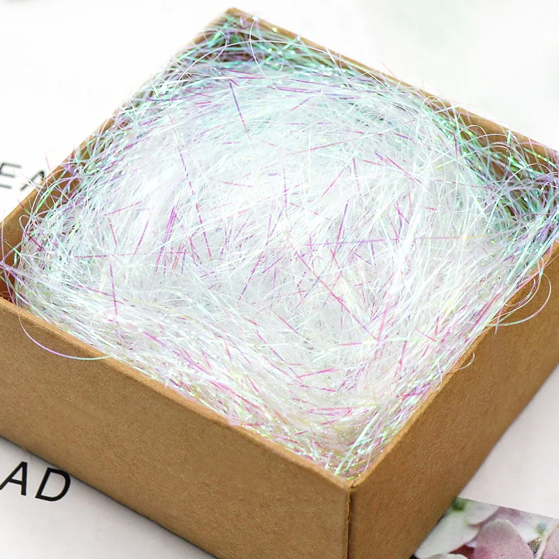 

50/100g Wedding Decoration Colorful Transparent Raffia Silk Plastic Paper Gift Box Candy Packaging Decor Filler Party Supply