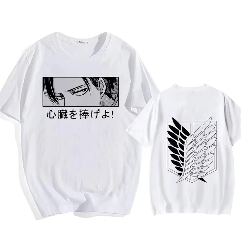 Attack on Titan Shingeki No Kyojin Eren Yeager Anime Streetwear Summer Cotton Casual High Quality Short Sleeve Unisex Tops