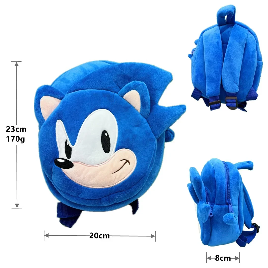 Sonic Plush Backpack Supersonic Mouse Hedgehog Sonic Kid Nak Doll Soft Stuffed Plush Children\'s Christmas Toys Birthday Gifts