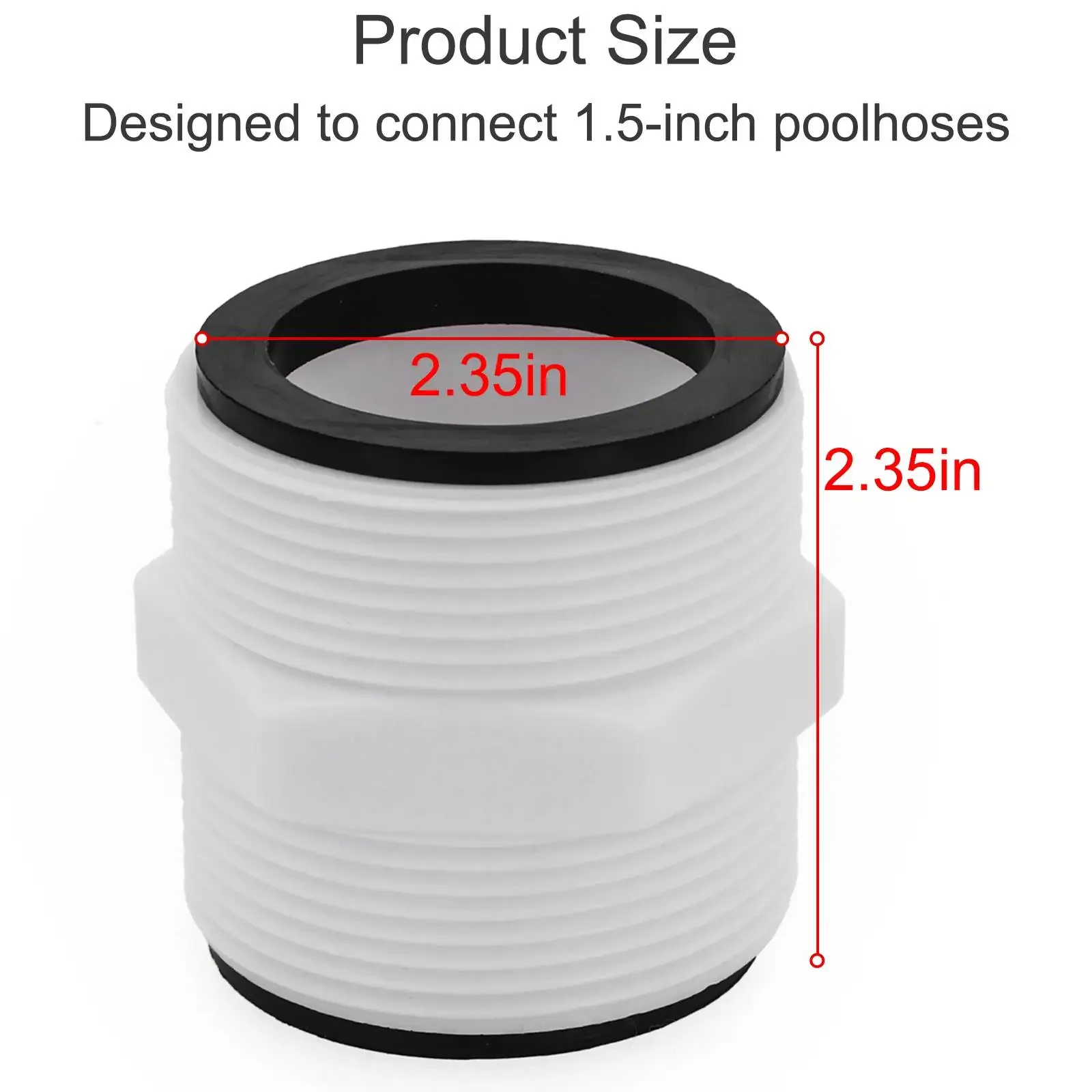 

Practical Adapter 1.5 Inch For For Coleman's Hose Hose Connectors R To Control Both Outlets Above-ground Pools