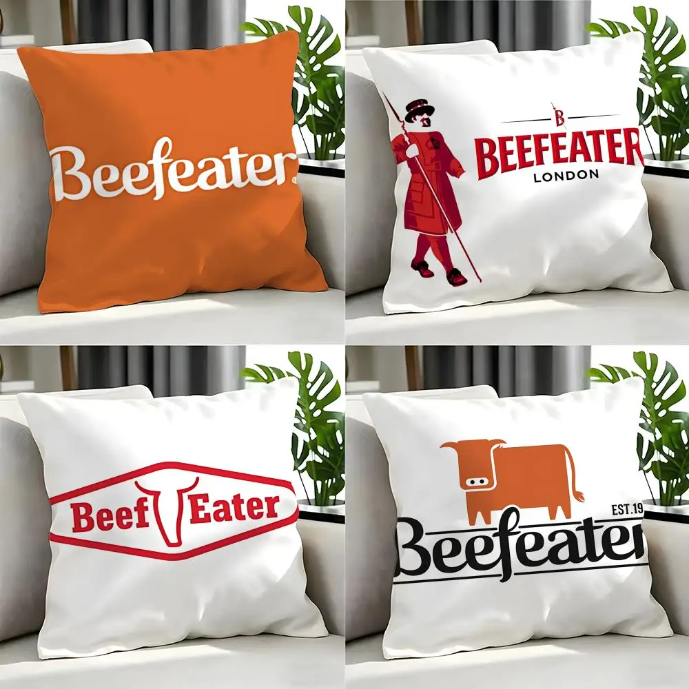 Funda de cojín con diseño de alcohol Beefeater, juego de 4 fundas de cojín de 50x50, 45x45, 40x40, funda de almohada decorativa para sofá, decoración del hogar
