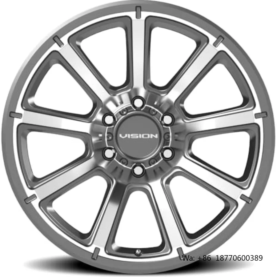 

353 TURBINE Custom Wheel - 18x9 18 Offset 6x139.7 Bolt Pattern 106.2mm Hub - Gunmetal with Machined Face Rim