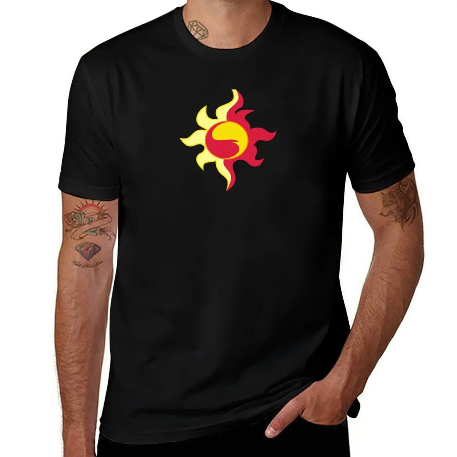 Sunset Shimmer Sun Fire Flames MLP Cutie Mark Sign v3 T-Shirt croswit shirt man anime mens workout shirts