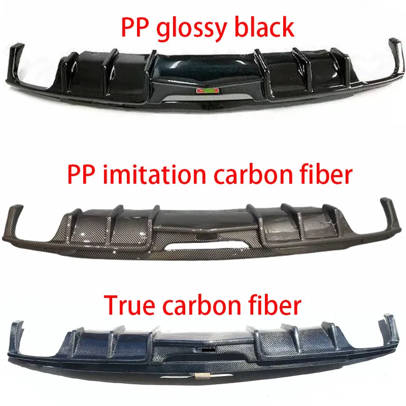 Suitable for Cadillac CT6 rear lip modification, rear bumper carbon fiber/PP glossy black new product launched scratch resistant