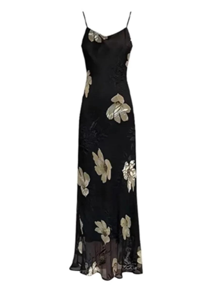 

plus Size Silk Print Dr Women's Summer Sun Protection Two-Piece Set Beautiful Strapl Gown with Cardigan Faionable Ens...