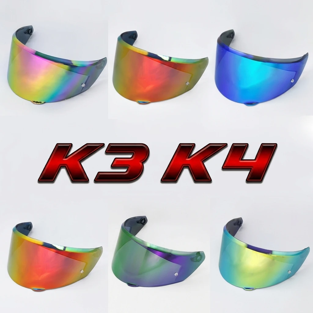 Anti-UV Motorcycle Helmet Visor Replacement Windshield Lens  AGV K3 K4 Universal Revo Coated Full Face Motorbike Helmet Shield