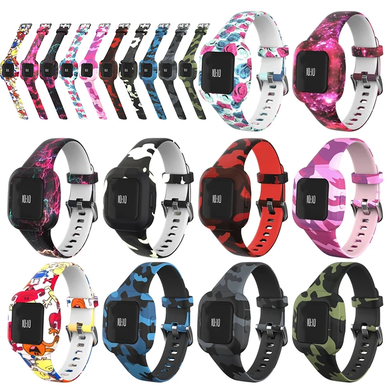 Printed Watchband For Garmin Fit JR3,Silicone Straps Children Bracelet Wristband For Garmin Vivofit JR3 Replacement Accessories