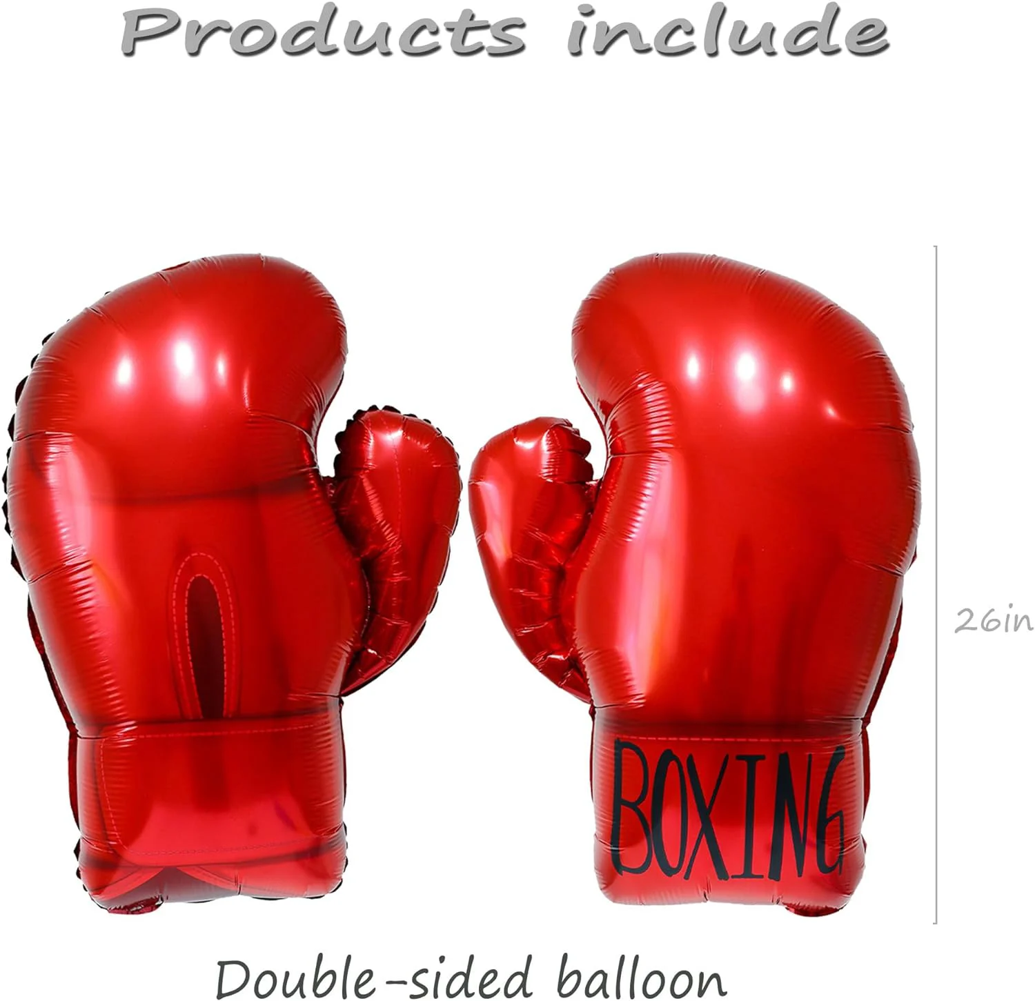 3 Pcs 26 Inch Boxing Glove Balloons,Boxing Match Decorations for Boys Men Birthday Party Supplies Fight Sports Theme Boxer Party