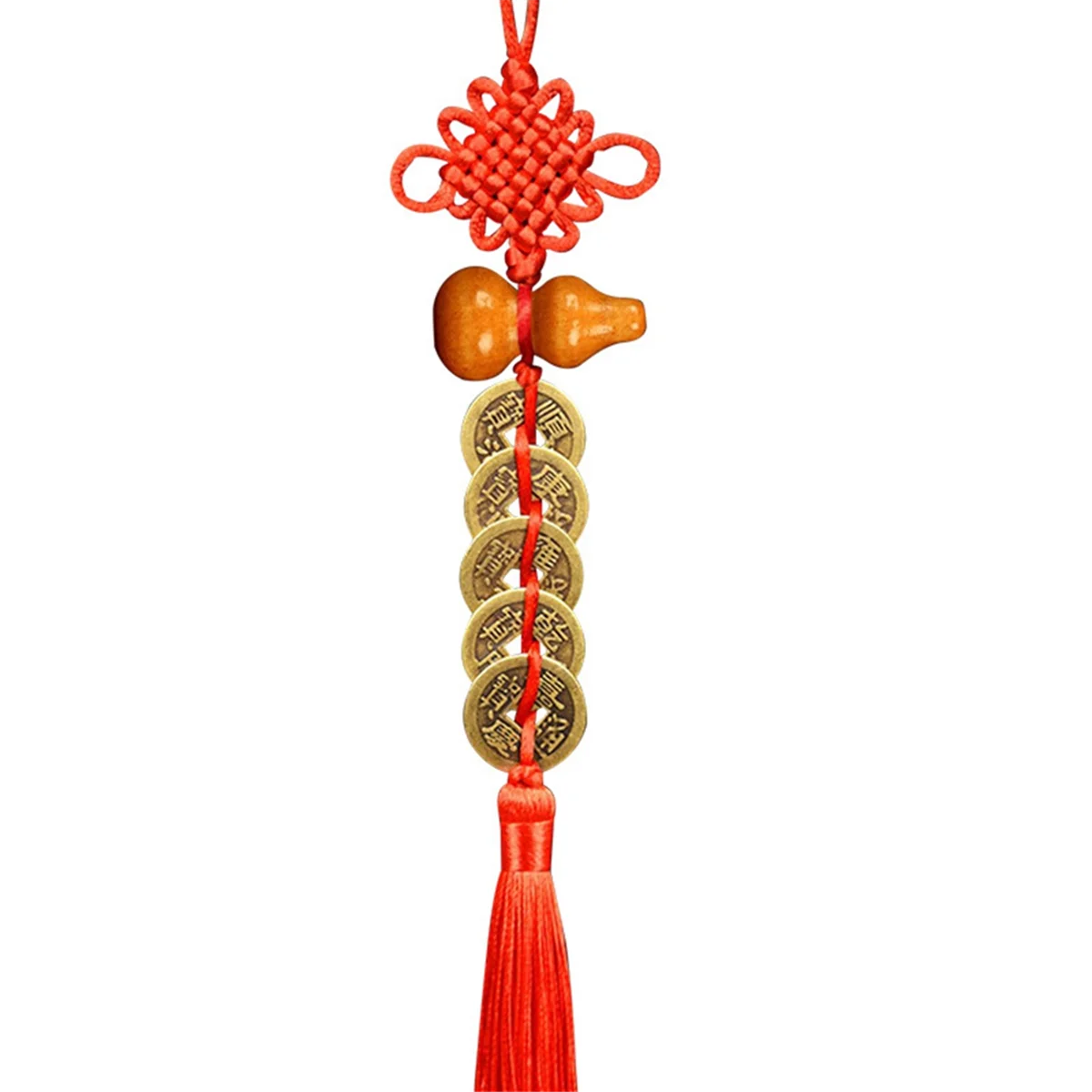 HHTL Feng Shui Good Luck Tassel Chinese Knot Pendant Chinese Knot Lucky Charm Suitable for Car Bag Office and Other Scenes